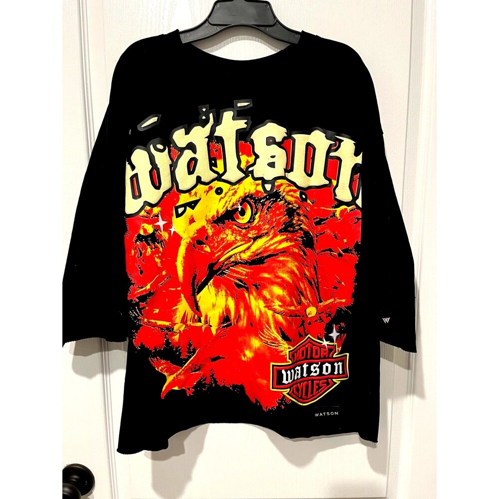 Watson Studios Graphic Eagle Tee Boxy Crop Size M NWT Retail $85